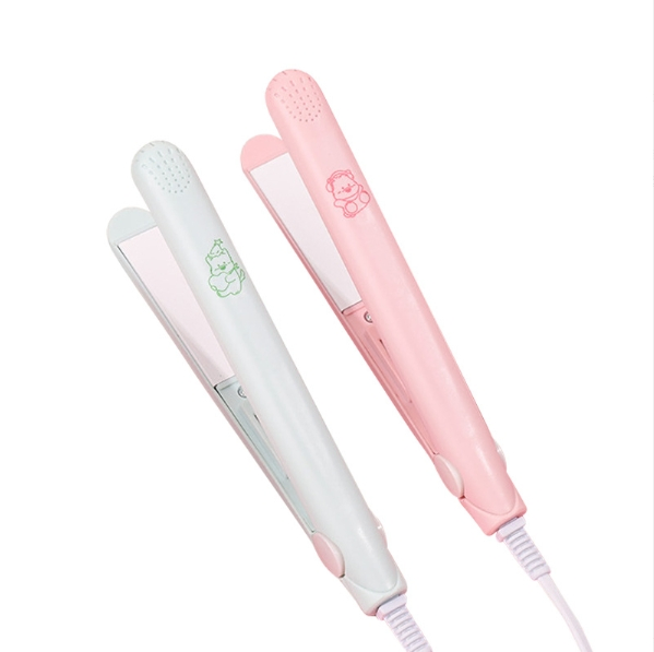 Cartoon Mini Hair Straightener Small Size, Low Power, Bang Volumizing, Gentle on Hair, Perfect for Students and Women, Straightening & Curling Tool