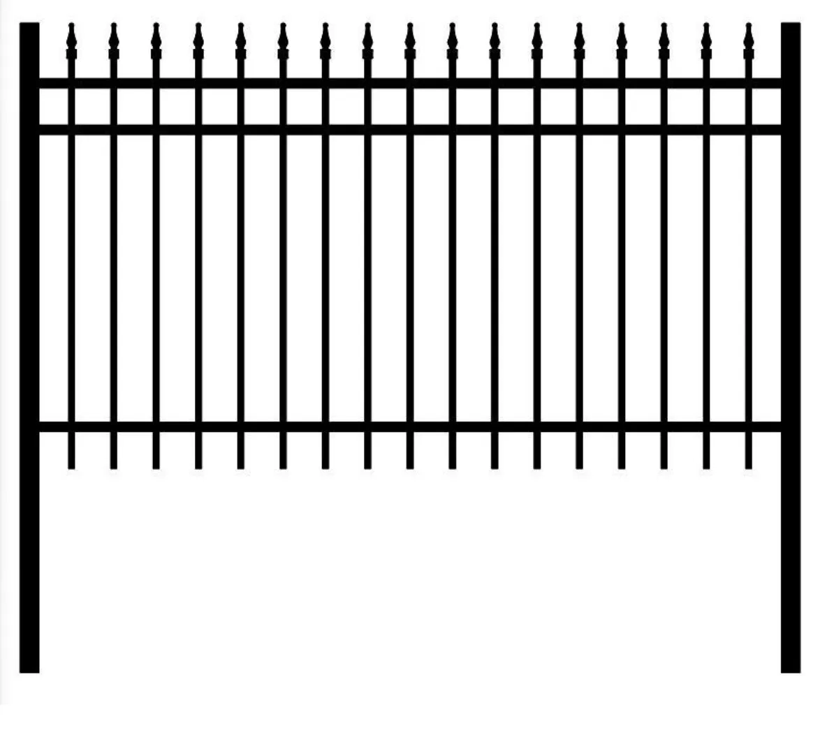 High Quality Aluminium Pivot Fence Garden Security Blade Yard Fence Flat Fence