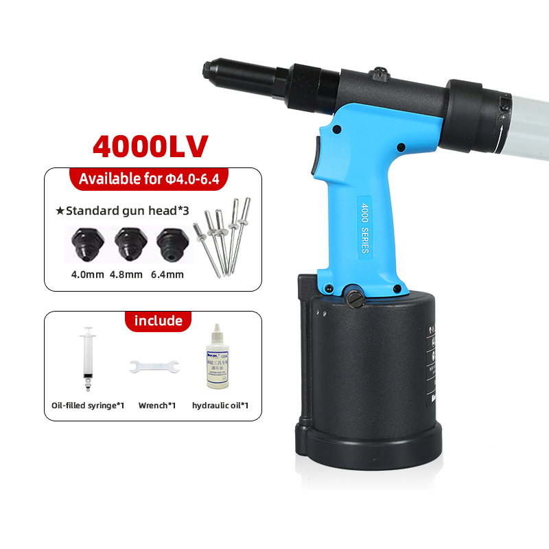 Hot Rocol Rl-4000LV Pneumatic Nail Pulling Rivet Gun 4.0-6.4mm Rivets Nail Suction Riveter Tool