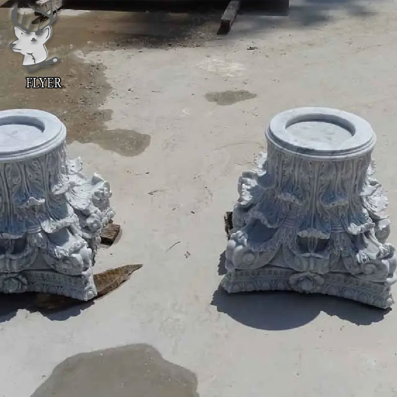Customized Home Decoration Building Architecture Marble Pillar Natural Stone Roman Column White Marble Column