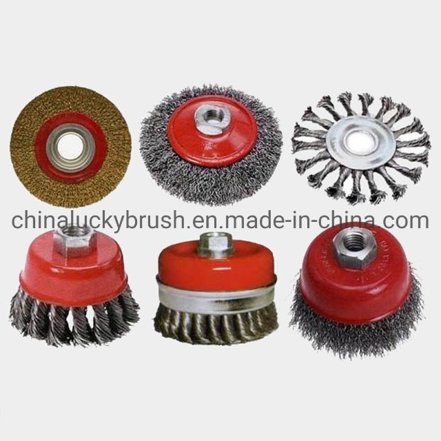3inch Crimped Wire Cup Brush with M10X1.5 Thread (YY-593)