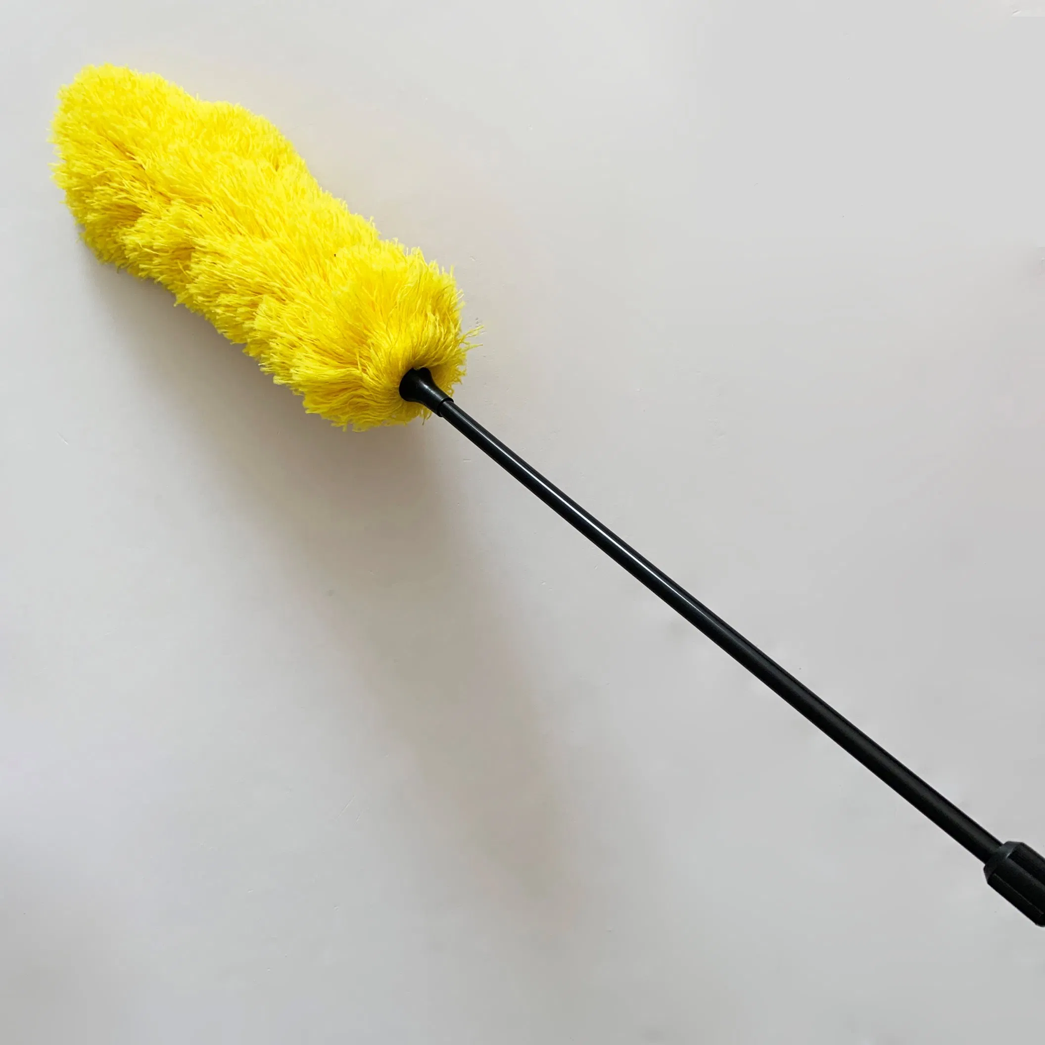 Telescopic Fluffy Duster with PVC Telescopic Handle and PP Block with Microfibre Duster Head for Home and Office Cleaning