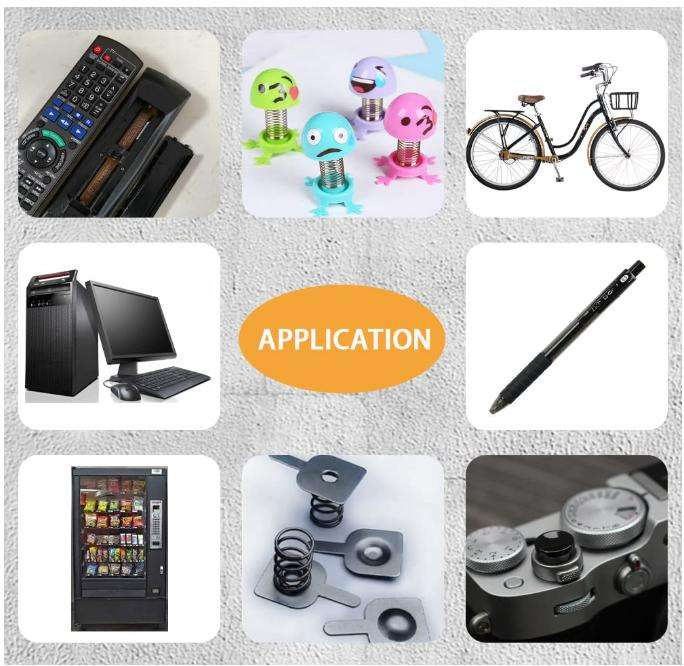 Custom Black Dual Hook Helical Galvanized Coil Stainless Steel Compression Tension Spring