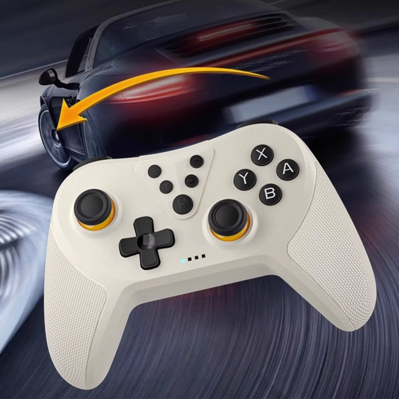New Game Gyroscope Double Vibration Motion Control Wireless PRO Turbo Game Controller with Wake up Button for Switch OLED Lite