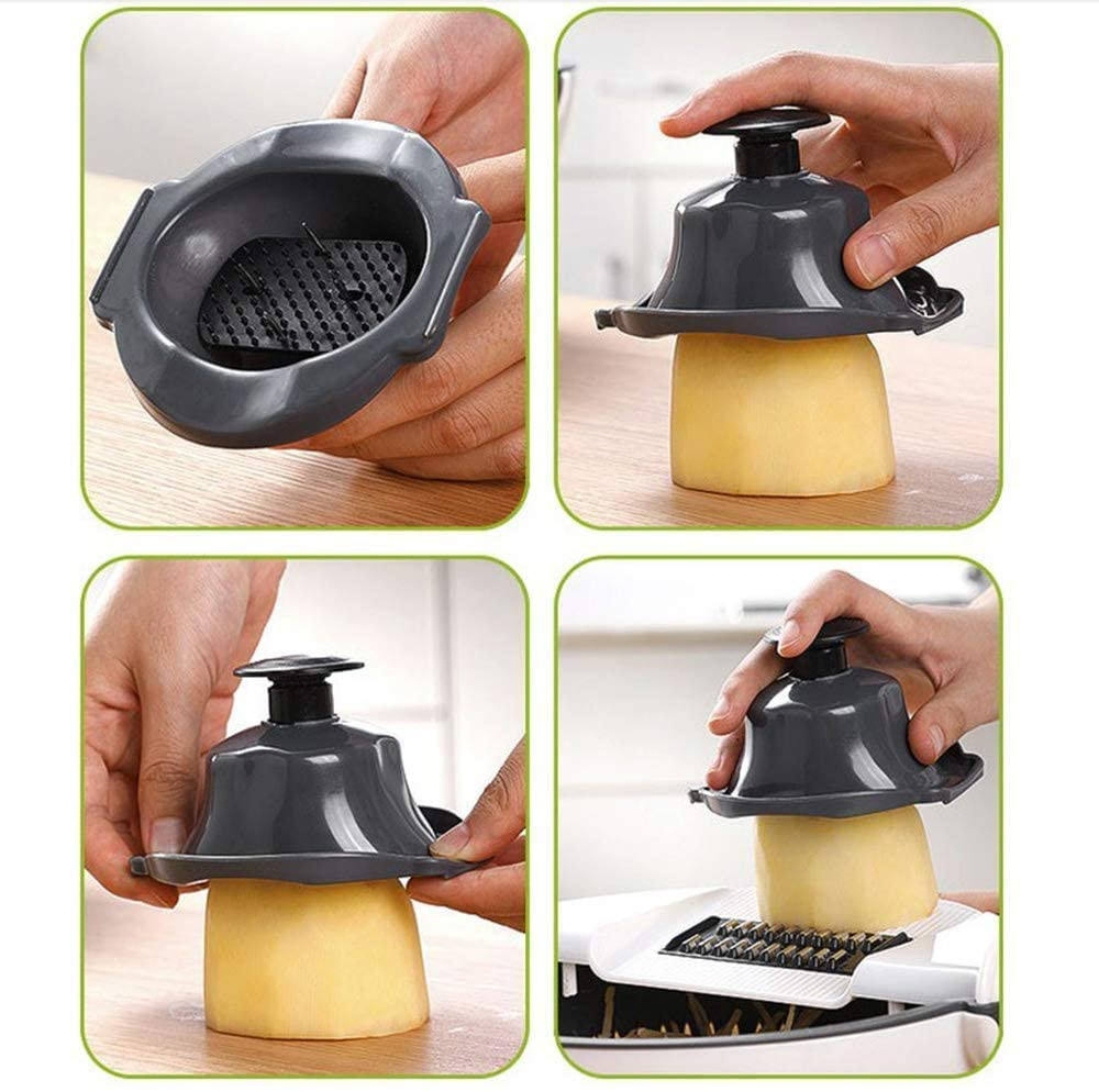 Multifunction Rotate Vegetable Cutter with Drain Basket Vegetable Onion Chopper Veggie Shredder Grater Portable Slicer Kitchen