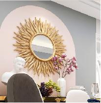 Art Design Style Antique Glass Bevel Mirror Silver for Home Live Room