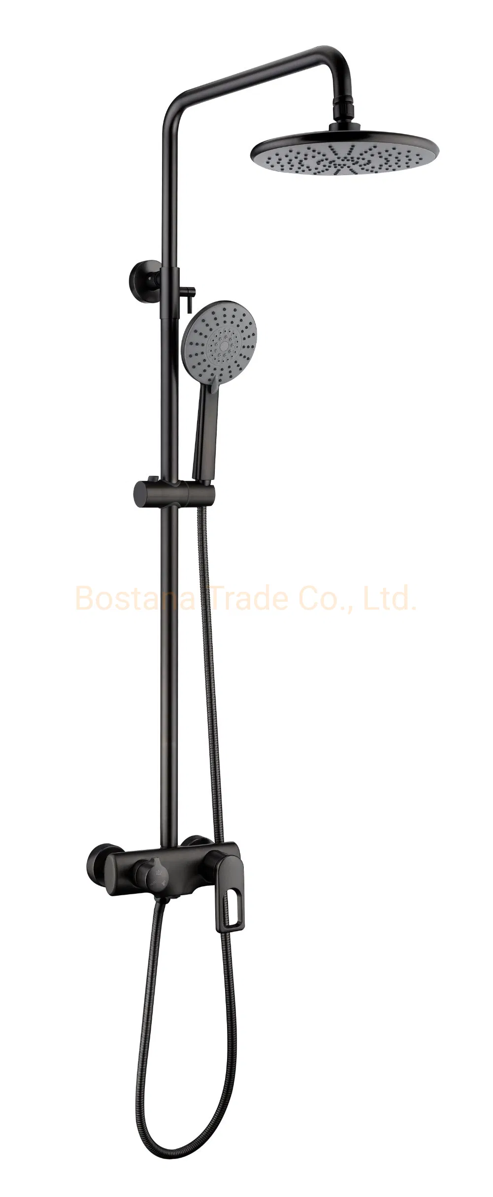 Round Brass Shower Mixer Bathroom Bath Shower Faucet