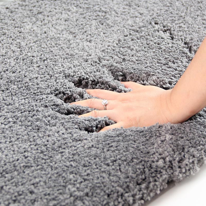 Confortable Touching Luxury Shaggy Bathroom Flocked Fabric Mat