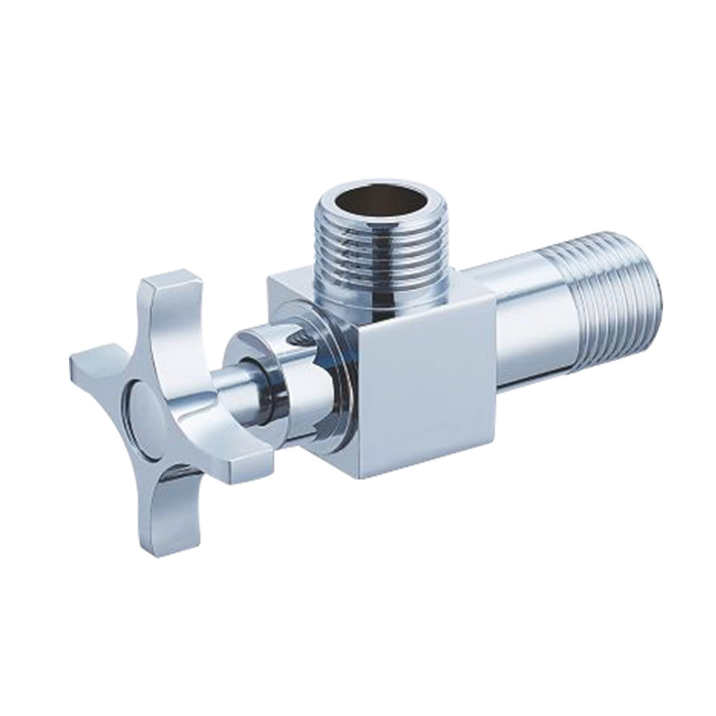 Quarter Turn Angle Valve Chrome Plated Brass Stainless Steel Heavy Duty Stop Valve with Flange OEM ODM Bathroom Kitchen Supply