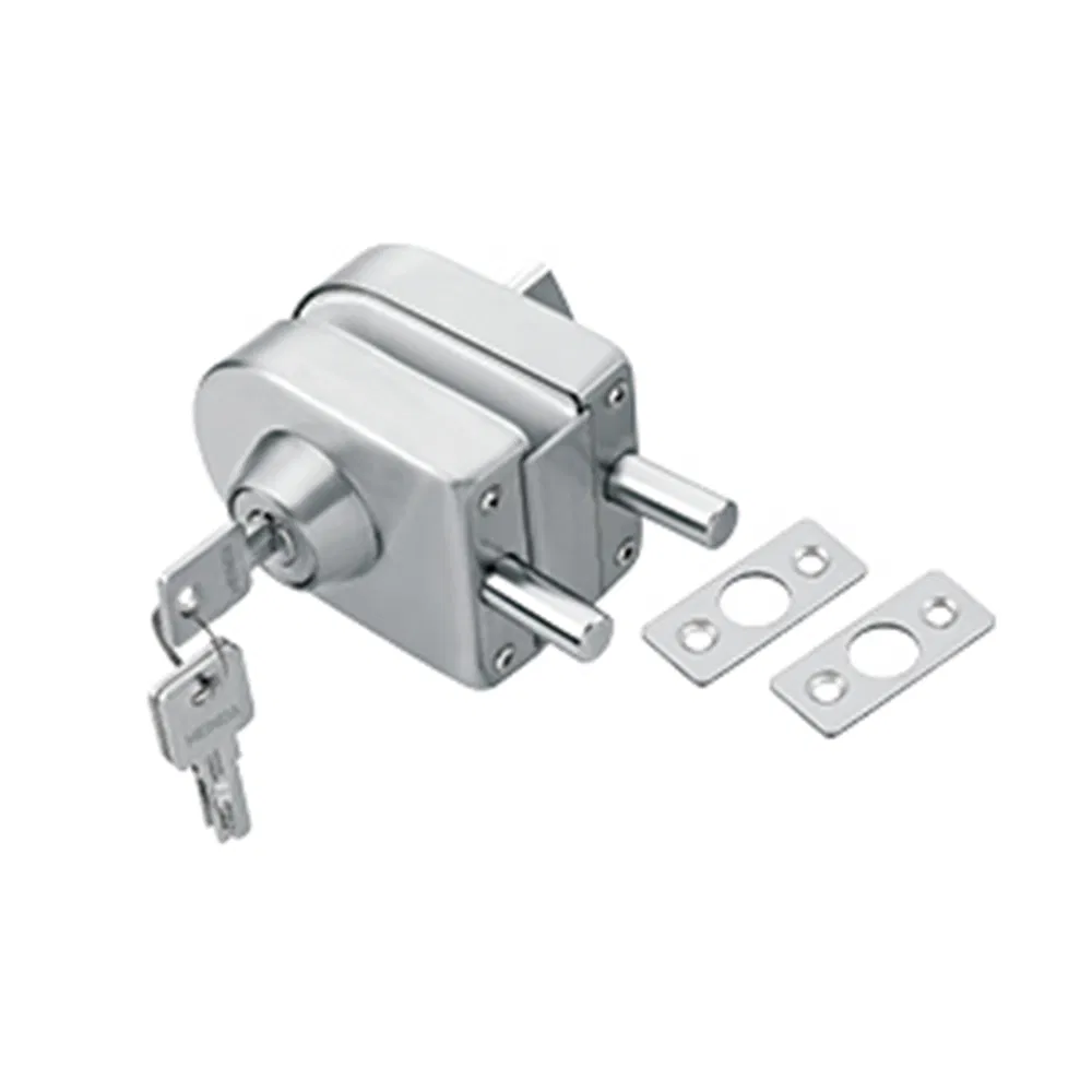 Ce Standard Tempered Glass Door Fitting Door Lock Round Center Lock