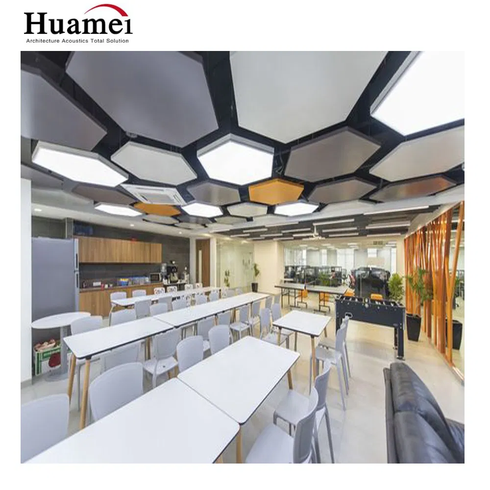 Eco-Friendly Decorative Hanging Ceiling Acoustic Ceiling Panels Sound Proof Fiberglass Panels