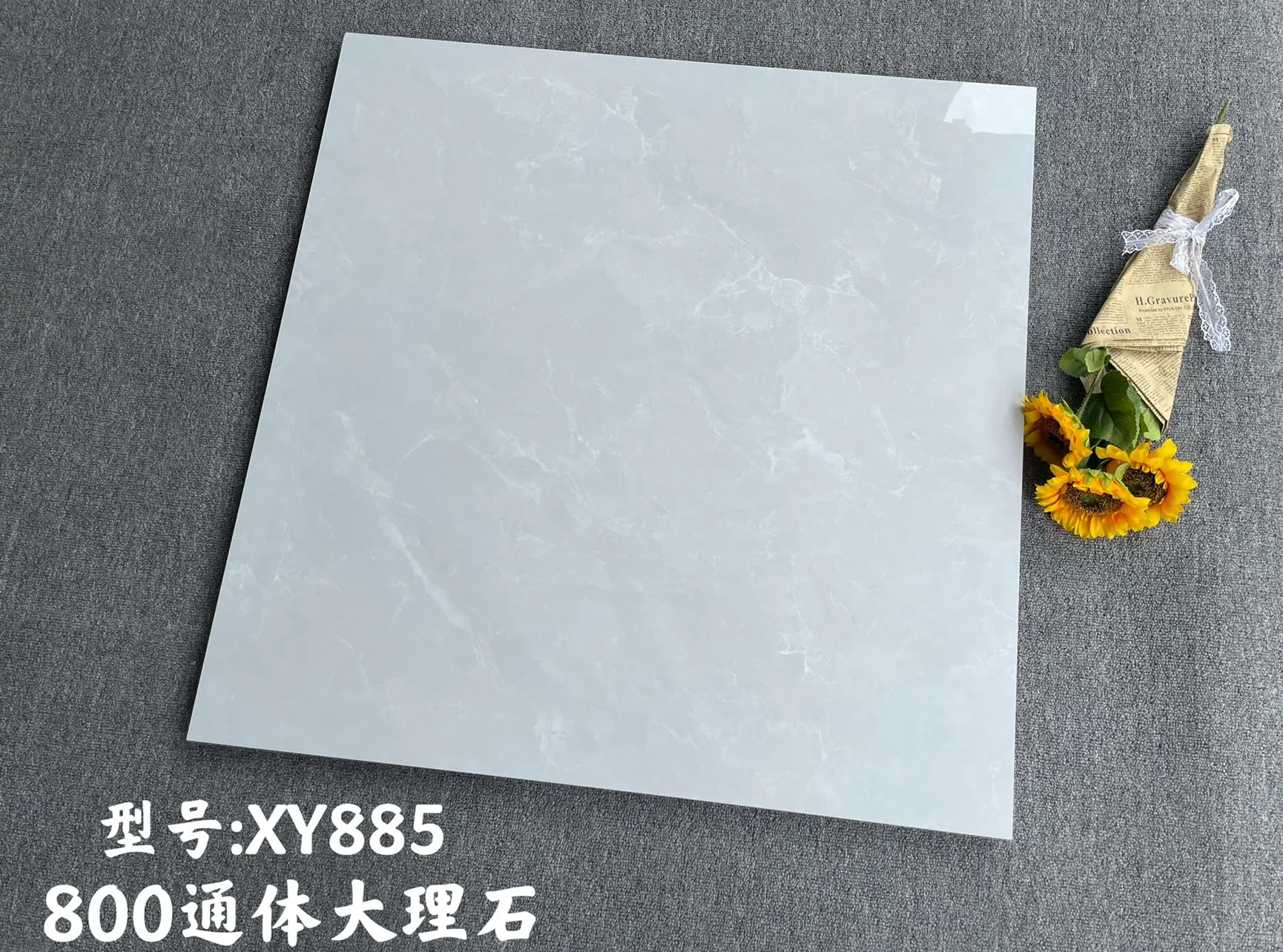 China Guangdong Ceramic Marble Texture Floor Living Room Modern Gray 800*800 Bedroom Brick Marble Porcelain Stair Tile Non-Slip Marble