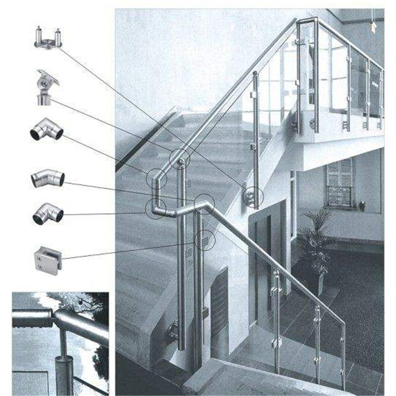 Factory Manufacture Balcony Glass Guardrail Home Pool Glass Railing Handrail Glass Fencing