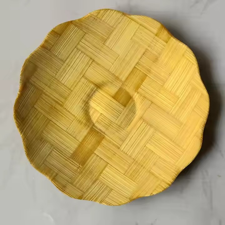 Natural Eco-Friendly Bamboo Salad Plate Dish