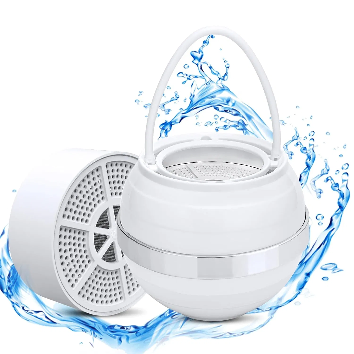 2500 Gallons of Filtration Removes Hundreds of Contaminants for Softer Bath Ball Filter-8 Stages Bathtub Water Filter