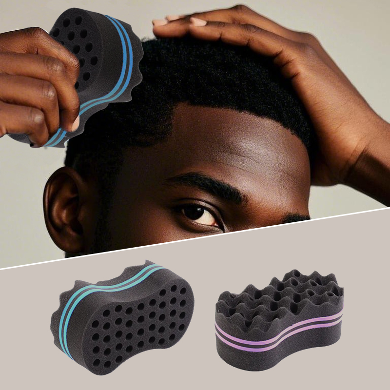Curl Sponge Twist Wholesale Black Men Wave Brush Hair Style Afro Hair Twist Sponge with Holes