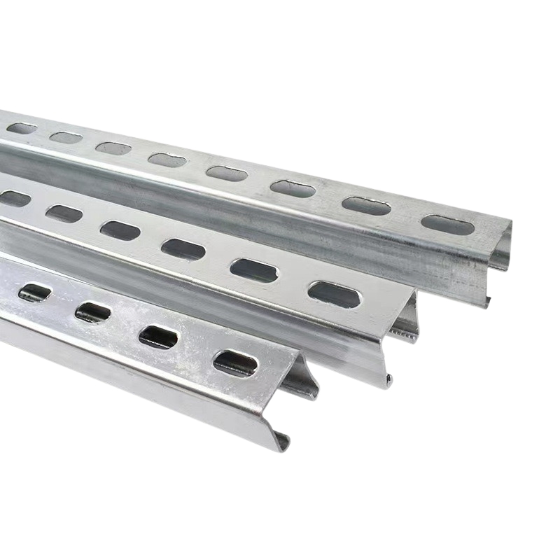 HDG and Galvanized Steel Unistrut Channel/C Channel Steel Rail 41X41 and 41X21 Photovoltaic Support Systems