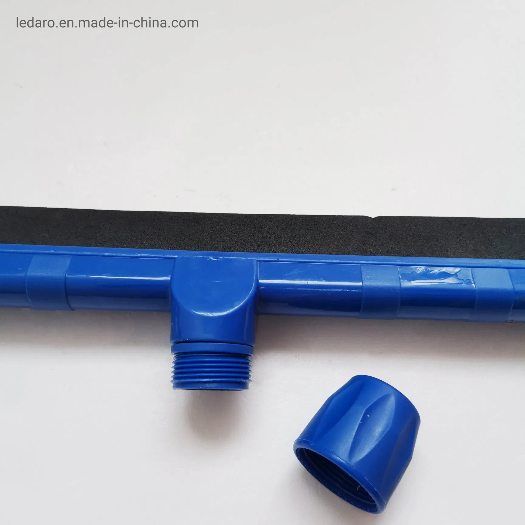 Commercial Professional Plastic Floor Squeegee 18“ Length Twin Black Blades Threaded Socket