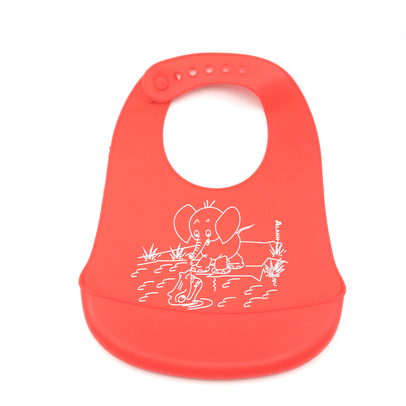 Waterproof Reusable Colorful Custom Logo Soft Silicone Baby Bib