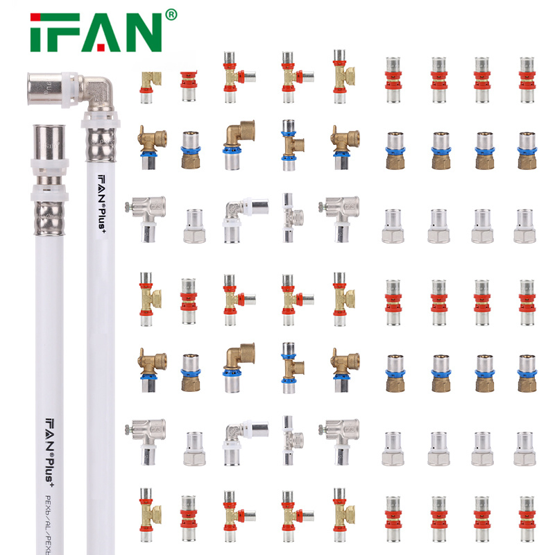 Ifan Brass Pex Press Fitting High Quality Thread Pex Fittings Water Supply 16-32mm Pex Pipe Fitting