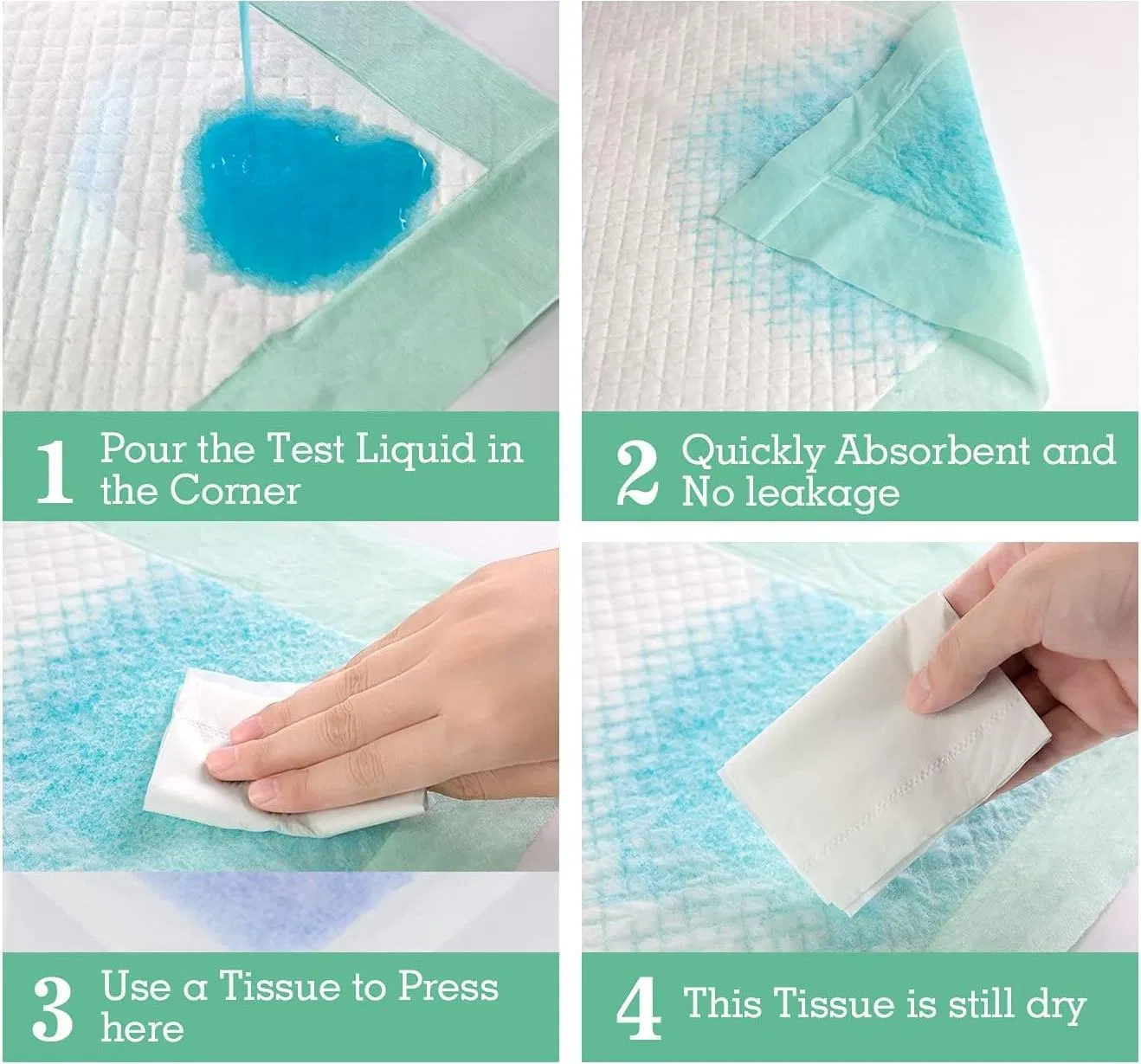 Home Care Product Disposable Changing Pad 75 Pack Blue Color