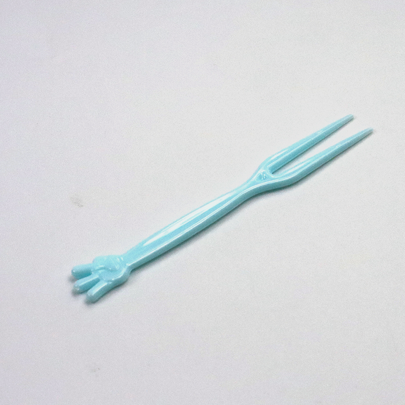 Disposable Colorful PS Plastic Fruit Sticker Food Fruit Fork