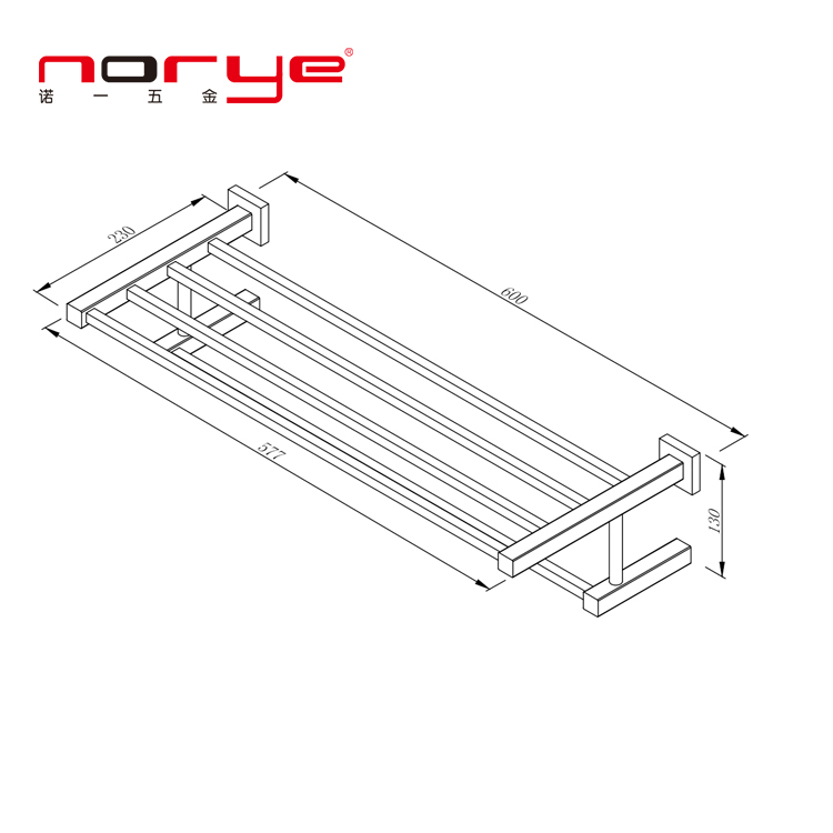 Double Layer Towel Rack for Bathroom Accessories Stainless Steel 304