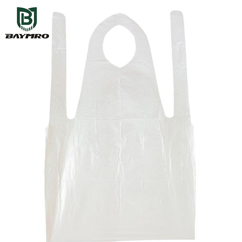 CE Biodegradable Apron with Sleeveless Disposable Protective Plastic PE Apron