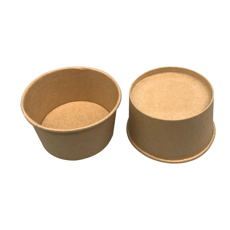 Biodegradable Yogurt Cup, Disposable Paper Bowl, Ice Cream Bowl with PP Lid