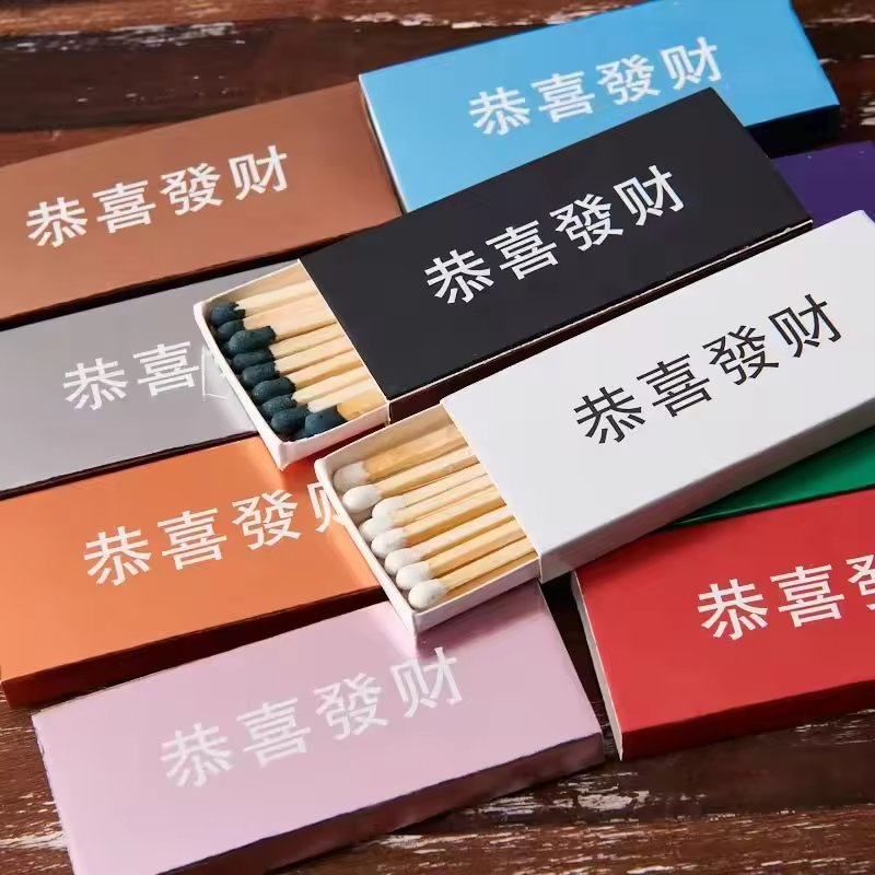 Candles Safety Matches Extra Long Matches Customized Design of Colored Matchbox Colored Matches