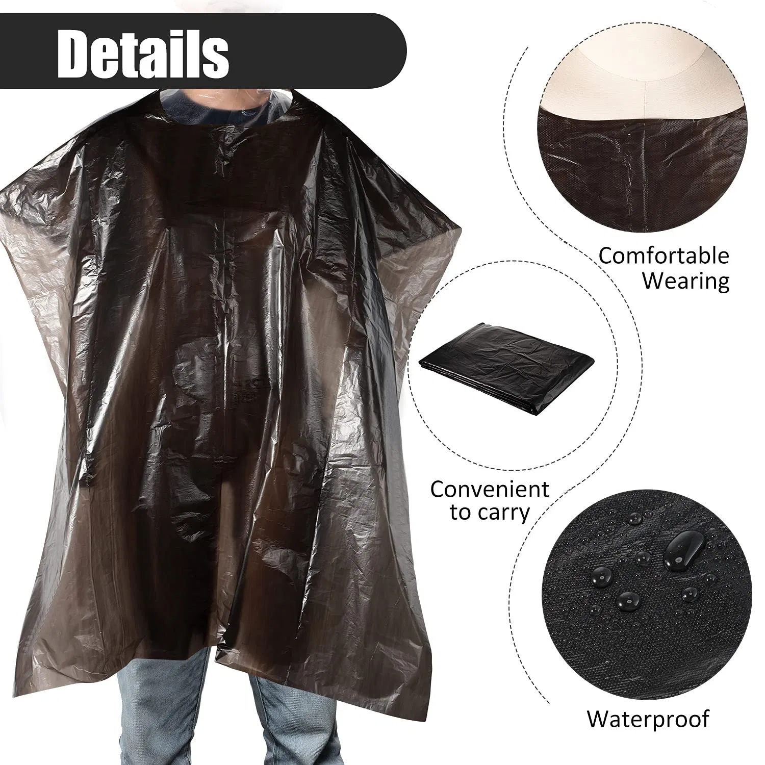 No Ties Needed Neck Snap Plastic Hairdressing Aprons
