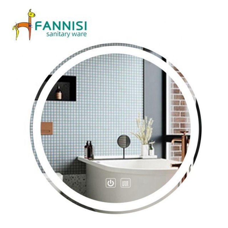 LED Smart Mirror with Temperature&Time Display LED Mirror Make up Mirror