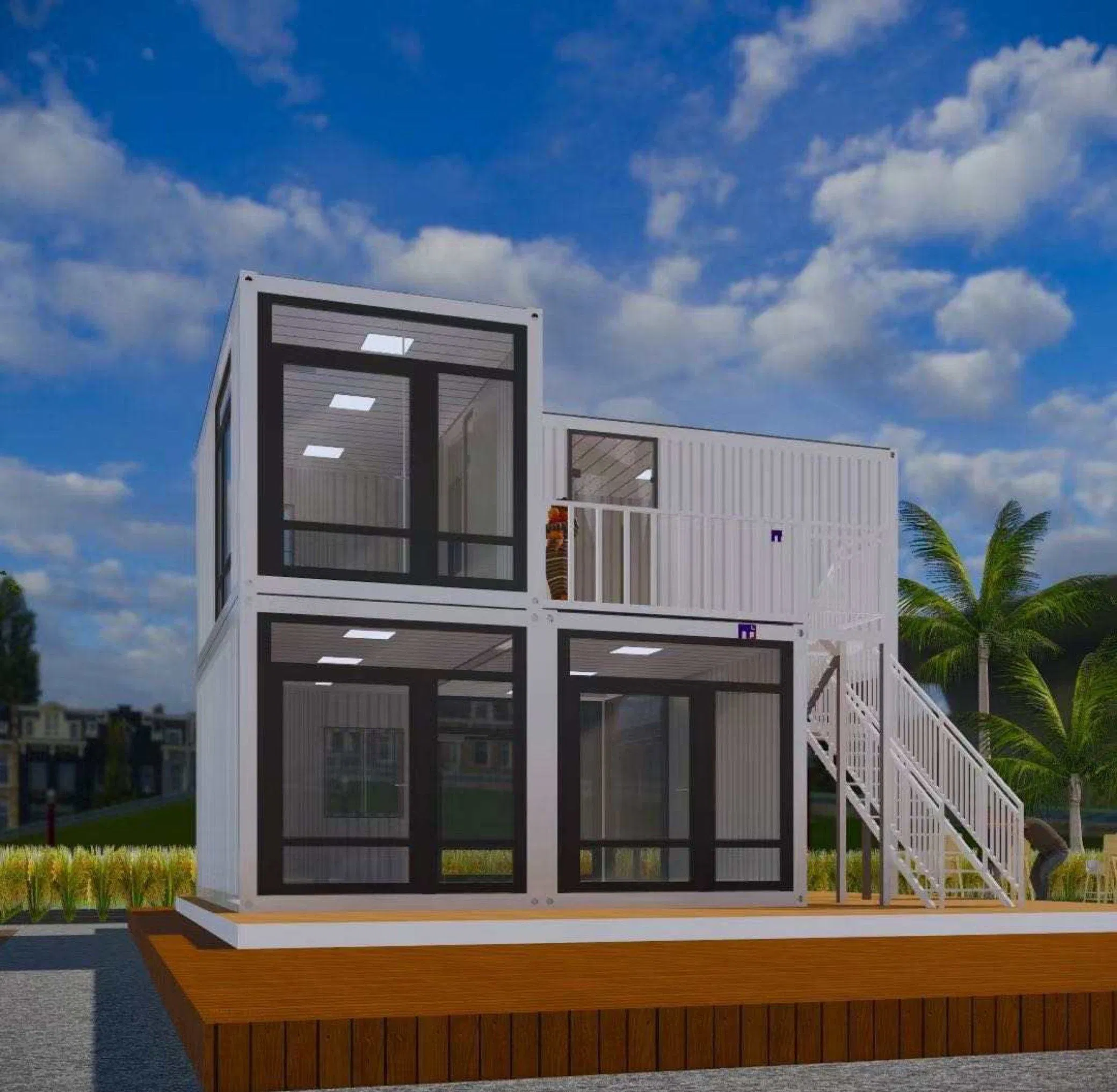 Temporary Container Offices Modular Home Tiny House Container Home Prefab Prefabricated House ODM as Dormitory
