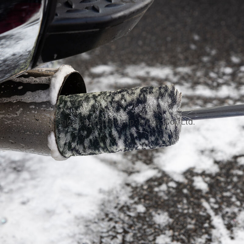 Man Made Wool Fiber Spoke Brush with Soft Grip Flexible Brush Head