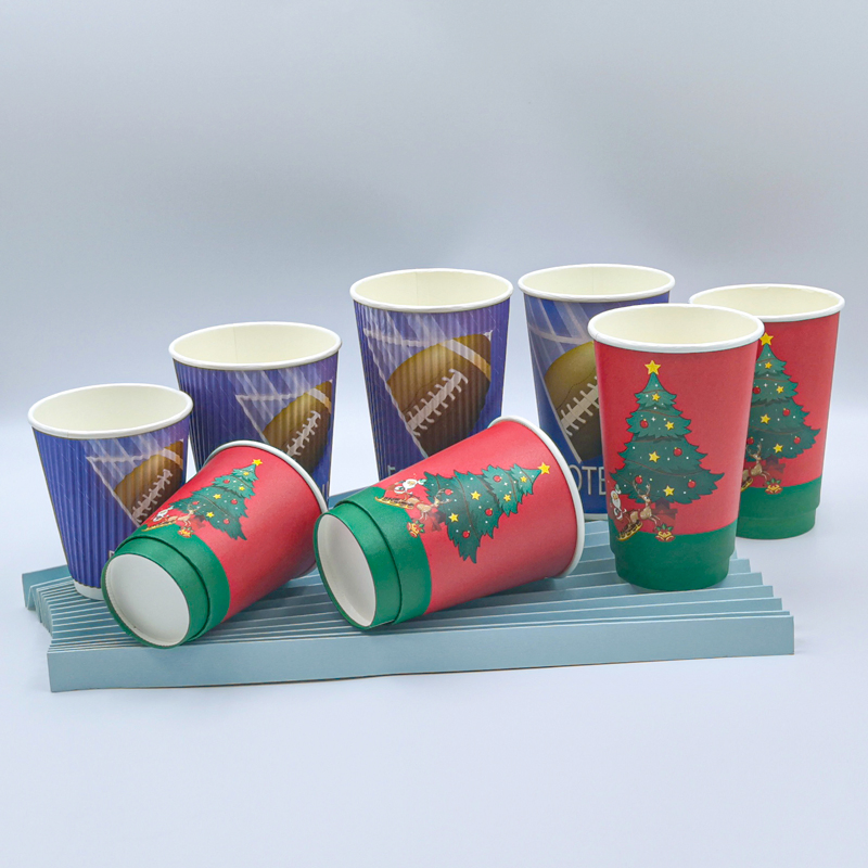 Бумажный стакан 8 унций с печатью, биоразлагаемый