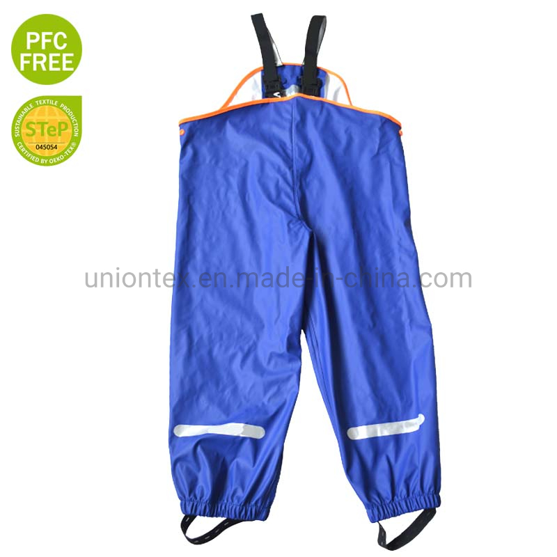 Kids Waterproof Suspender Rain Pants