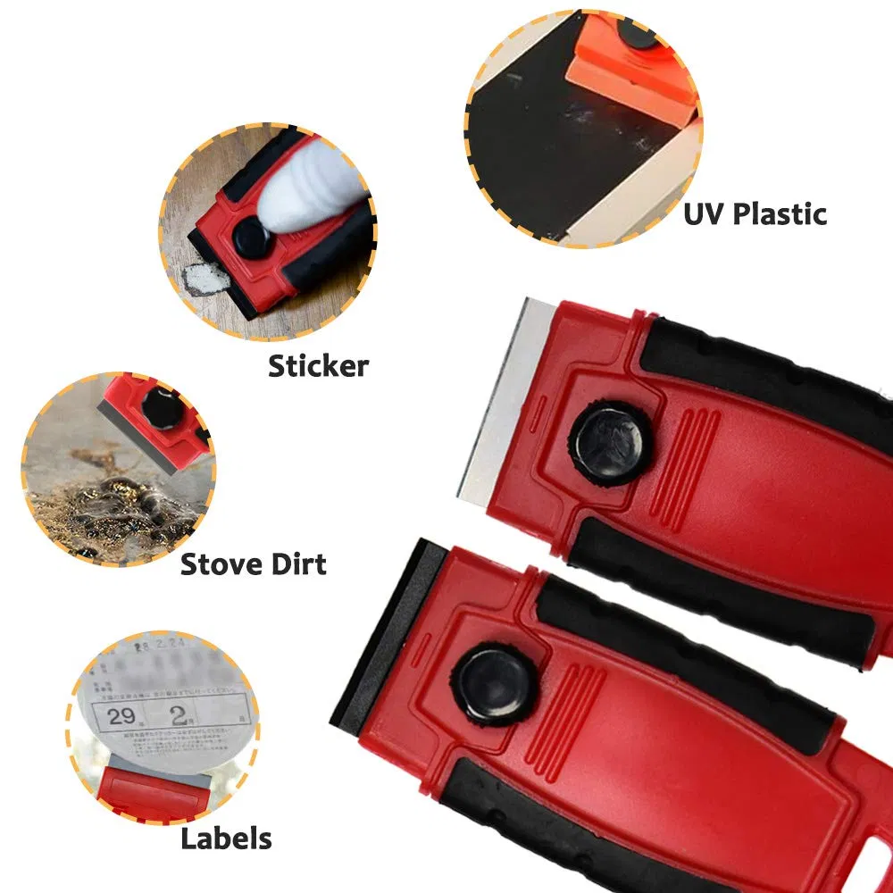 Cleaning Scraper Plastic Razor Scraper with 40X19mm Plastic Blades or Metal Blades