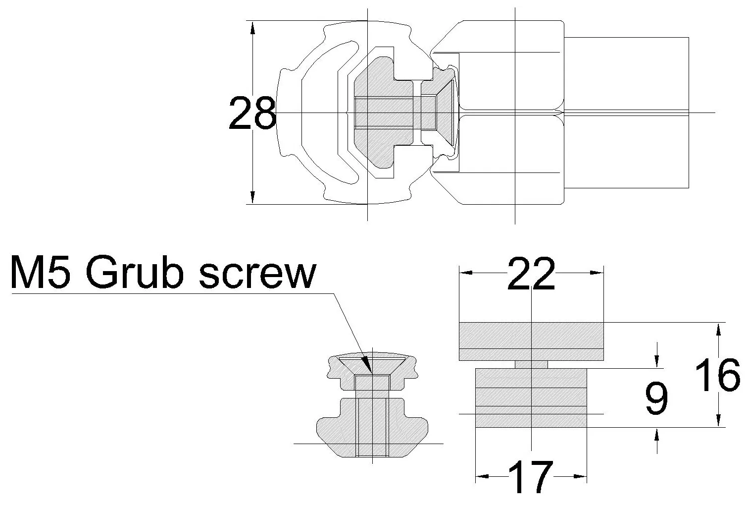 Aluminum Lean Joint Pipe Fitting Joint Aluminum Alloy Lean Joint