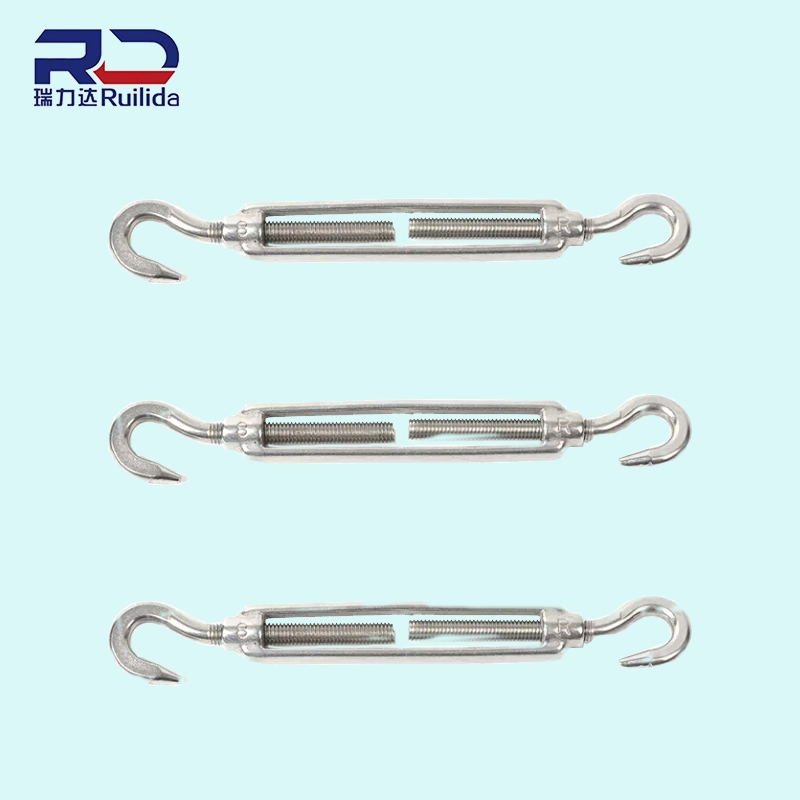 Multi-Size SS304 SS316 Steel Turnbuckle - Eye-Hook Open Body for Industrial Use