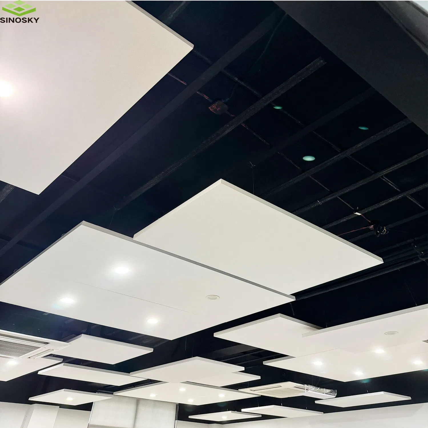 Sound Proofing Fiberglass Clouds Baffles Ceiling Acoustic Wall Panel Ceiling