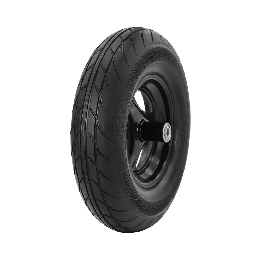 PU 4.10-4 3.50-4 Tyre 4'' Wheel Puncture Proof Solid Wheelbarrow Cart Tire