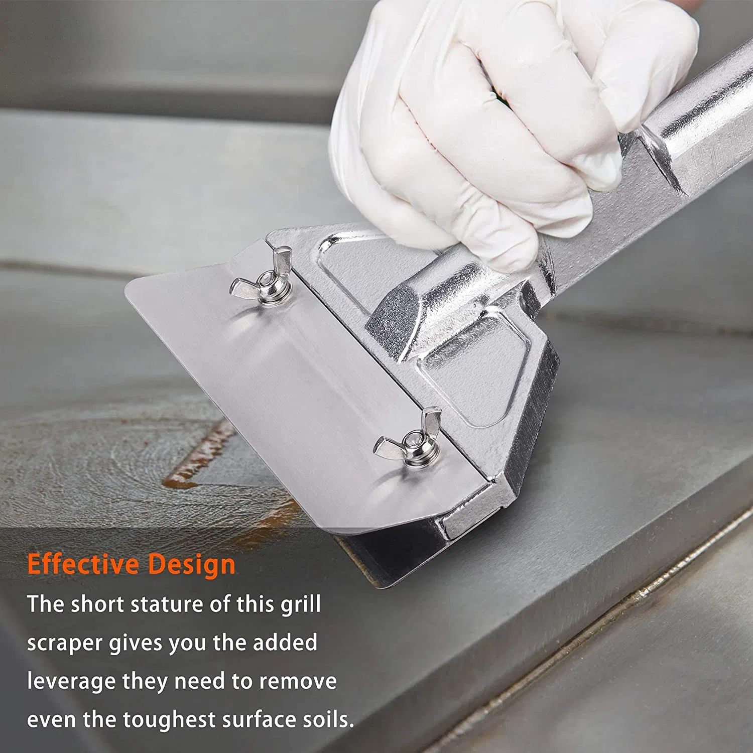 Commercial Manual BBQ Heavy Duty Griddle Scraper Aluminium Grill Scraper Cleaning Scraper