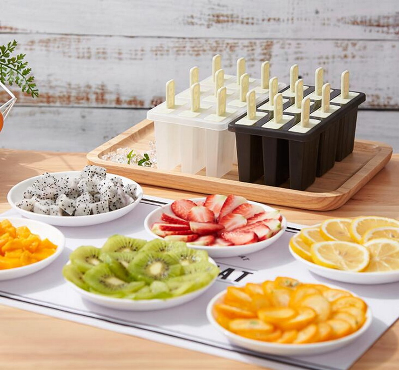 Пластиковая форма для льда с крышкой, 9 ячеек