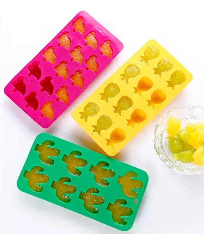 Promotional Factory Wholesale Food Grade Silicone Multi-Color Square Ice Cube Mold