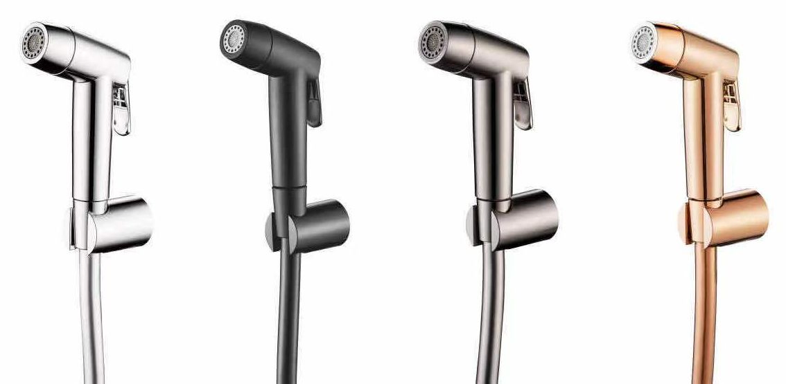 Смеситель для биде с гибким шлангом и держателем