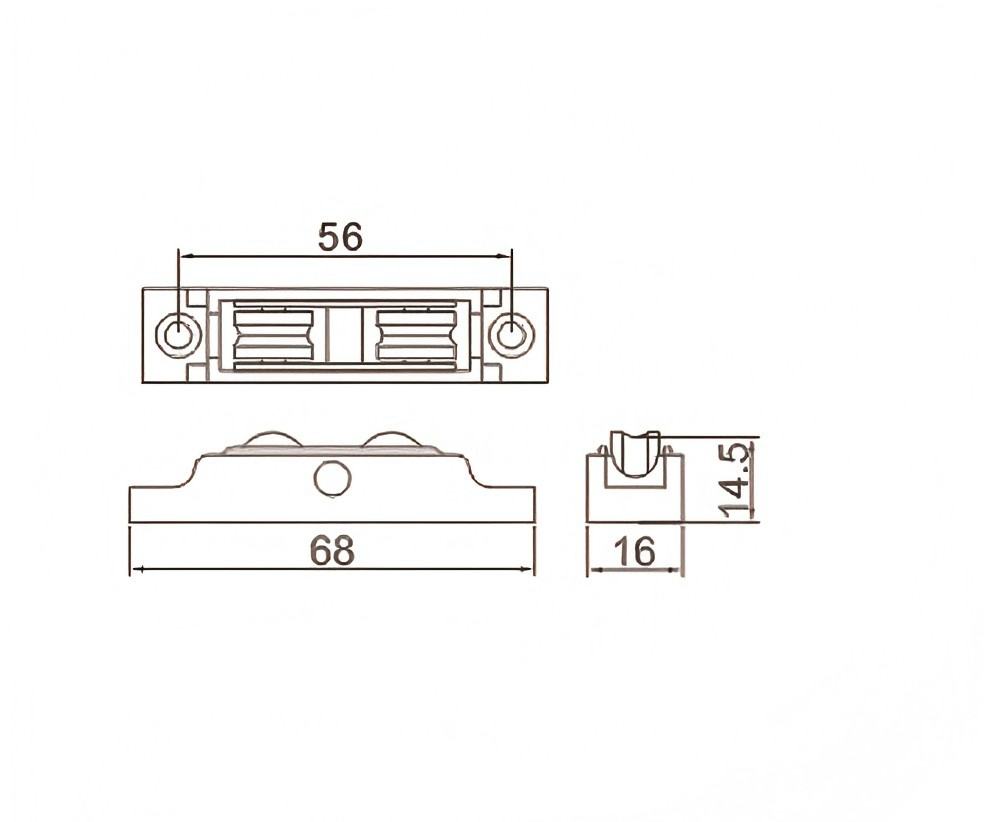Double Window Rollers with Steel Frame and Plasitic Rollers Can Adjustable Withing or Without Bearing Jzhl-Sc-018