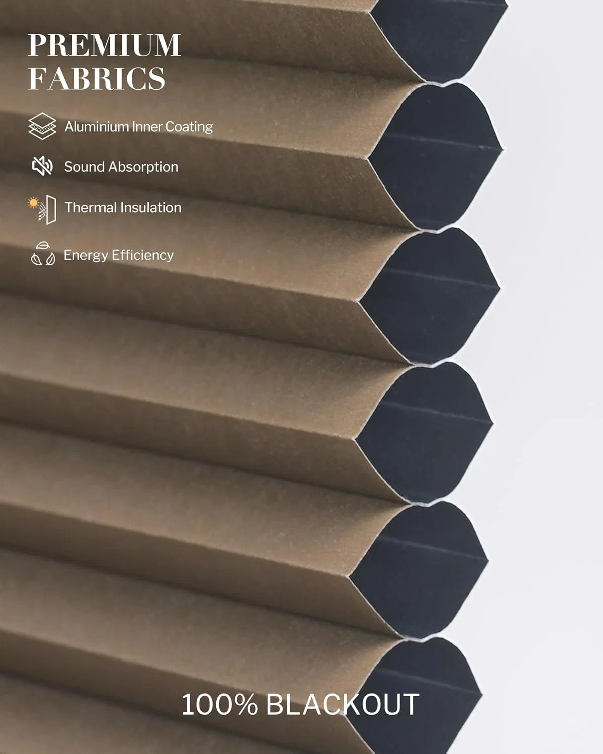 Triangle Honeycomb Blinds Smart Angled Blinds Compatible with Solar Powered