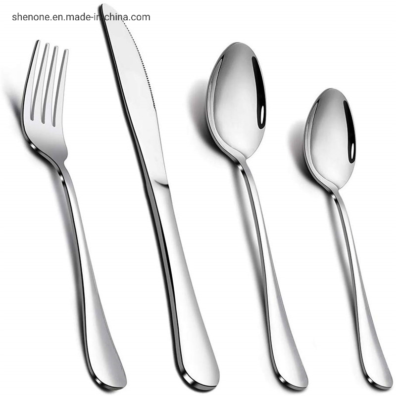 Shenone Cutlery Black and More Colors for Wedding Event Restaurant, Packed with Knife Fork and Spoon Black Cutlery