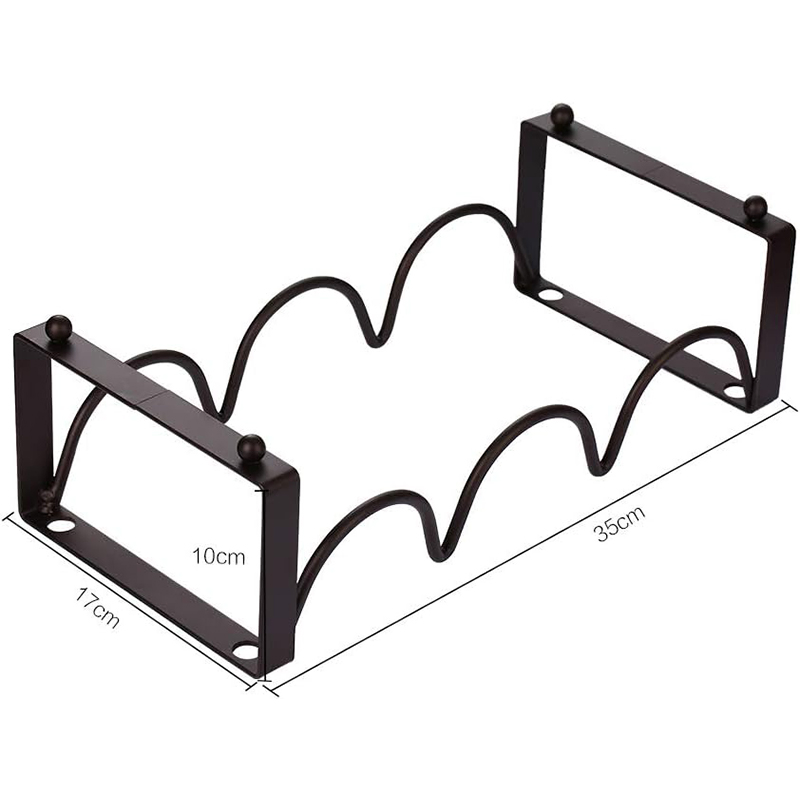 High Quality Factory Room Furniture Counter Top Custom Made Wood Wrought Iron Barrel Wholesale Wall Mounted Accessories Cabinet Store Wine Rack