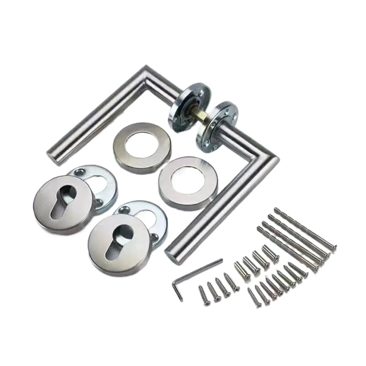 Durable Stainless Steel Split Door Handle with Anti-Theft Design
